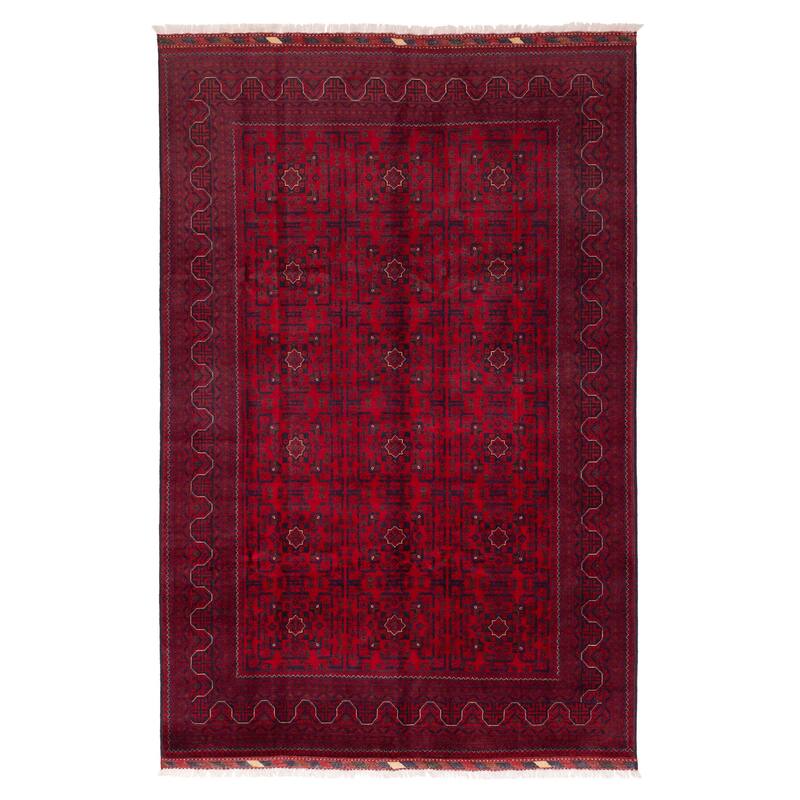 ECARPETGALLERY Hand-knotted Finest Khal Mohammadi Red Wool Rug - 6'8 x 10'2