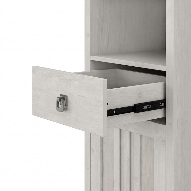Salinas Tall Narrow Bookcase Storage Cabinet by Bush Furniture