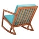 preview thumbnail 36 of 89, SAFAVIEH Outdoor Patio Furniture Vernon Rocking Chair w/ Cushion - 25.6" W x 37.7" D x 30.7" H