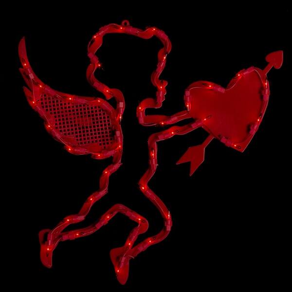 Shop 17 Lighted Red Cupid With Heart Valentine S Day Window