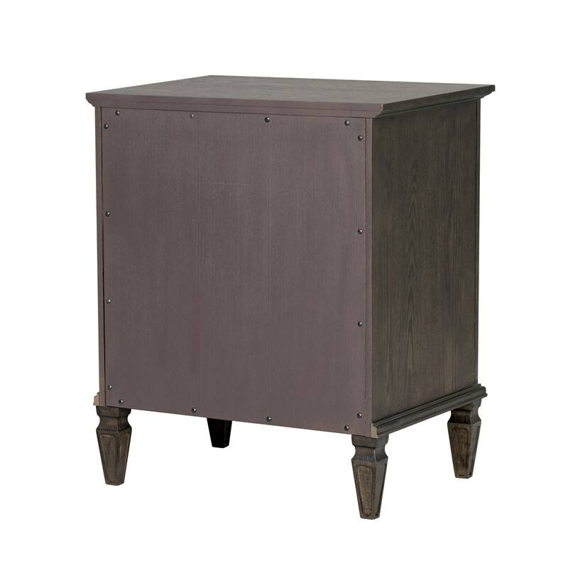 Victoria Nightstand Antique 1 Drawer and Open Shelf Solid Wood