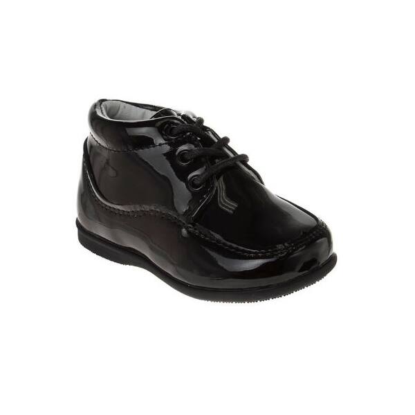 slide 2 of 5, Josmo Shoes Boys Lace up Walking Dress Shoes Infant / Toddler 5 - Black Patent