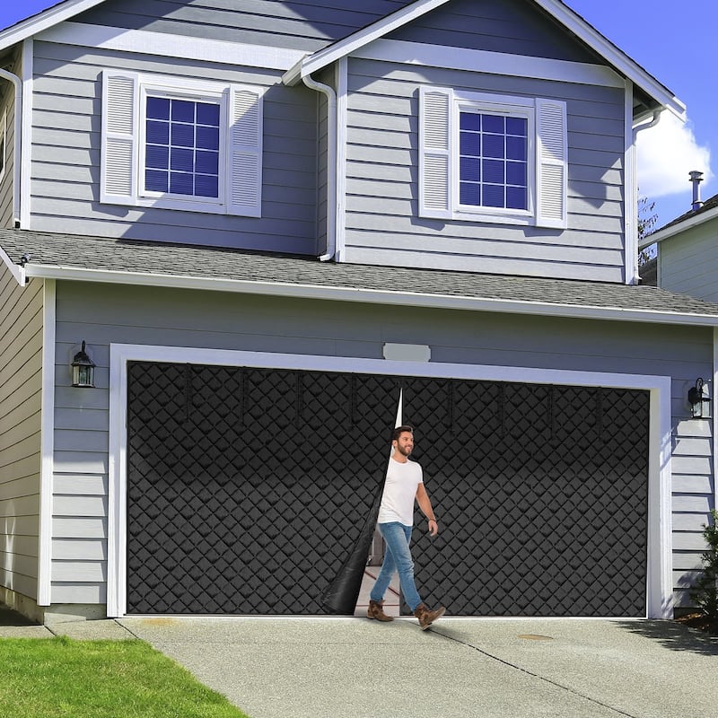 Garage Door Screen for Winter 10.3 x 8.14 ft Garage Door Insulation Kit - Multi