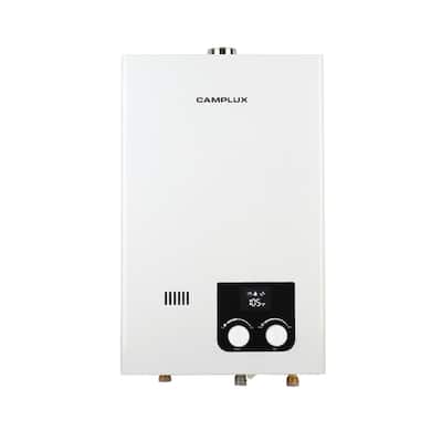 Camplux Tankless Water Heater, 10L 2.64 GPM On Demand Instant Hot Water Heater,Propane Tankless Water Heater for Shower, White