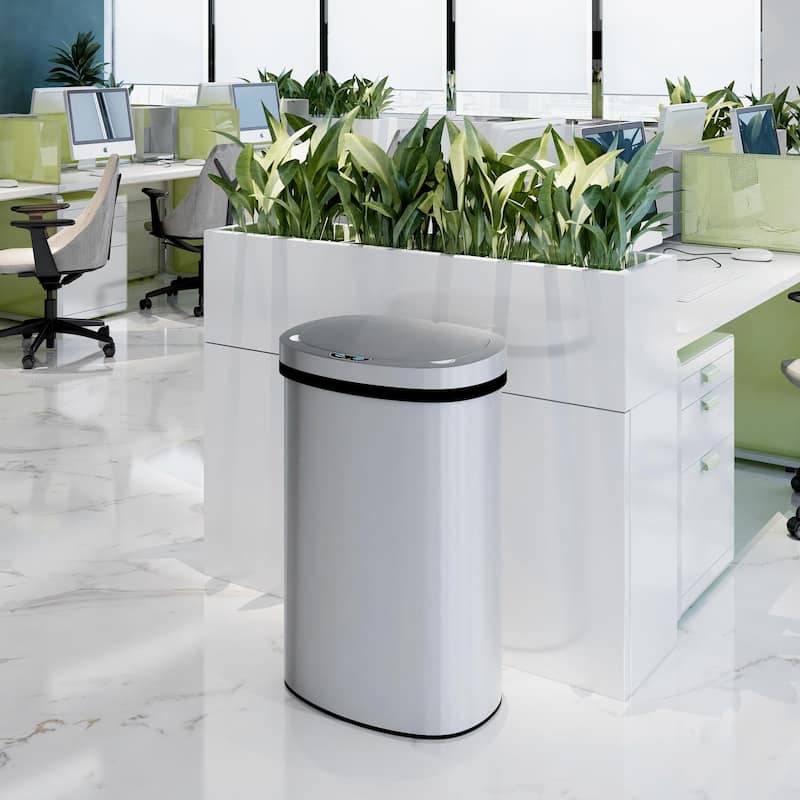 Innovaze 15.6 Gal./60 Liter Stainless Steel Motion Sensor Trash Can for Kitchen