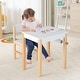 preview thumbnail 3 of 8, Costway Kids Table and Chair Set Wooden Activity Drawing Study Desk - 19'' x 15.5'' x 20.5'' (L x W x H)