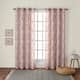 Exclusive Home Branches Linen Blend Grommet Top Curtain Panel Pair - 54X108 - 108 Inches - Mecca Orange