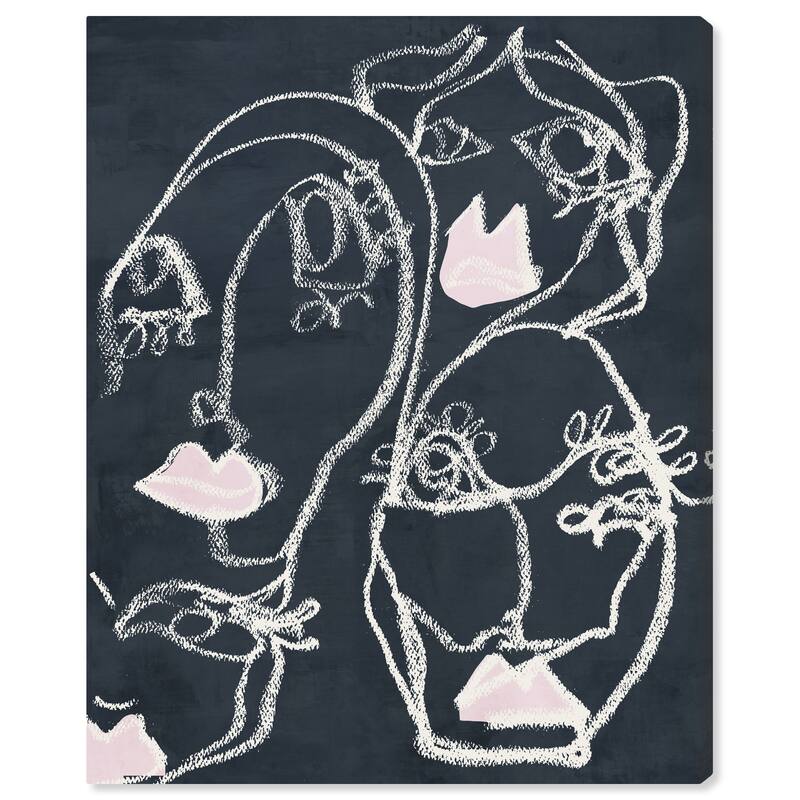 Wynwood Studio People and Portraits Girls Black and Modern & Contemporary Wall Art Canvas Print