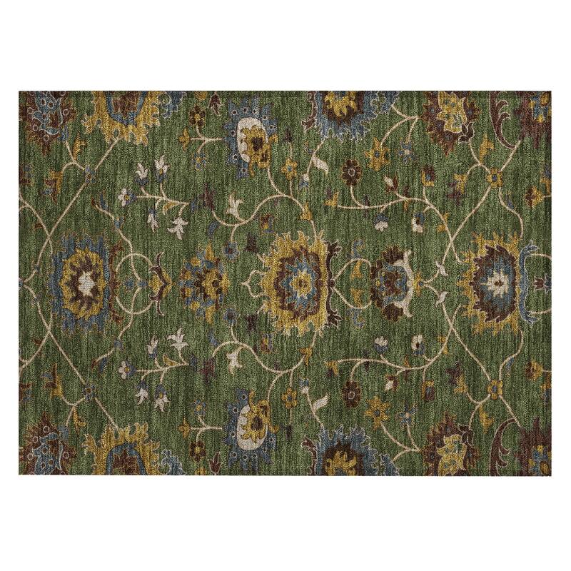 Machine Washable Indoor/ Outdoor Traditional Luna Chantille Rug
