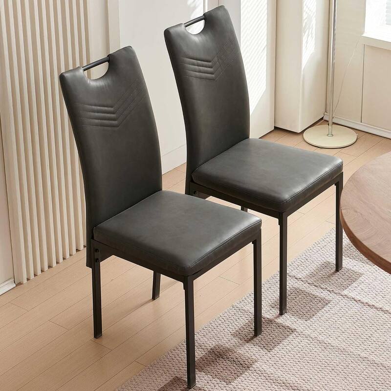 Howtai Upholstered PU Leather Home Kitchen Dining Chairs