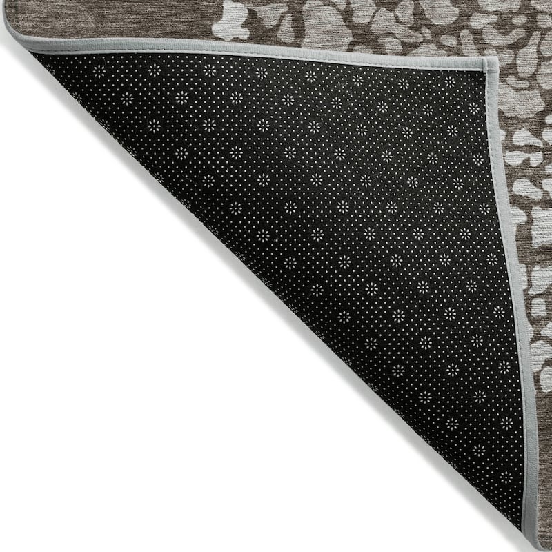 Machine Washable Indoor/ Outdoor Chantille Modern Mosaic Rug