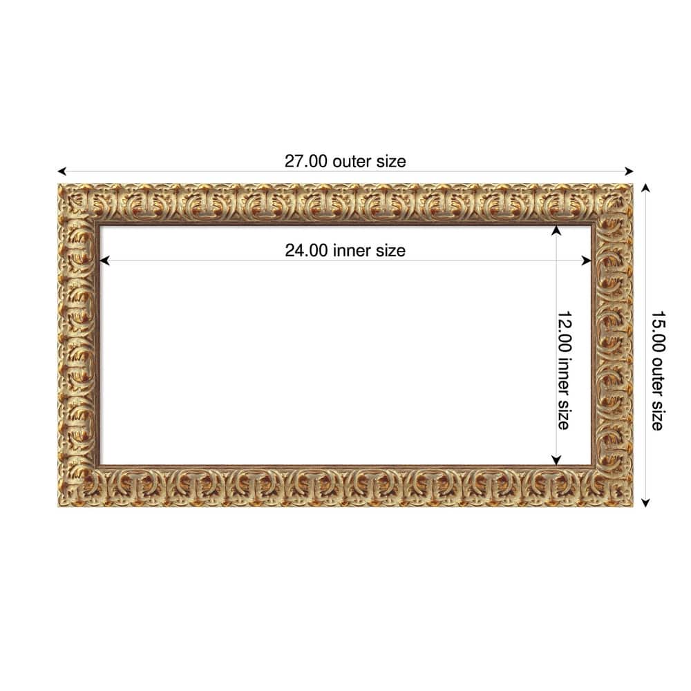 Amanti Art Florentine Gold Framed Dry Erase Magnetic Board