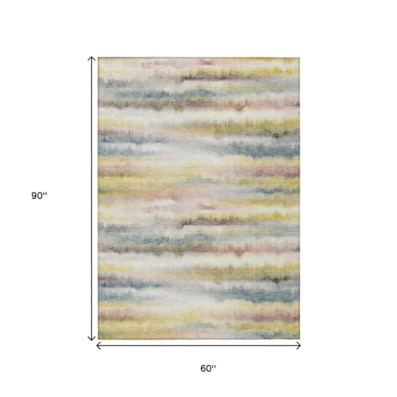 HomeRoots Striped Transitional Rectangle Outdoor Rug