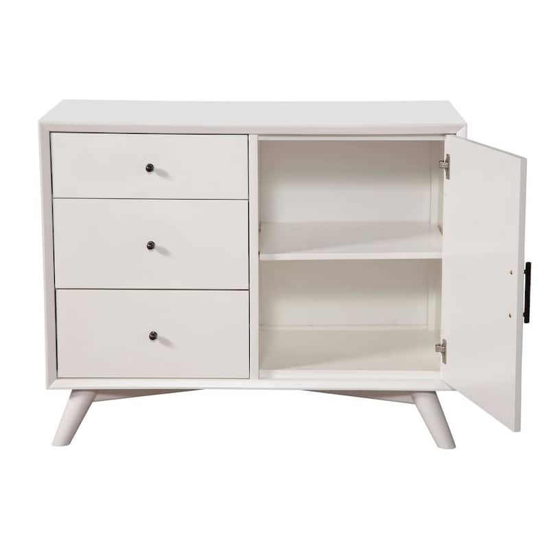 Flynn Wood Accent Cabinet in White