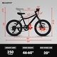 preview thumbnail 16 of 21, S20101 20" Kids Bike, Mountain Bike Ages 8-12, 7 Speed Kids' Bicycles, Front Suspension Disc U Brake, 14"Height Steel Frame