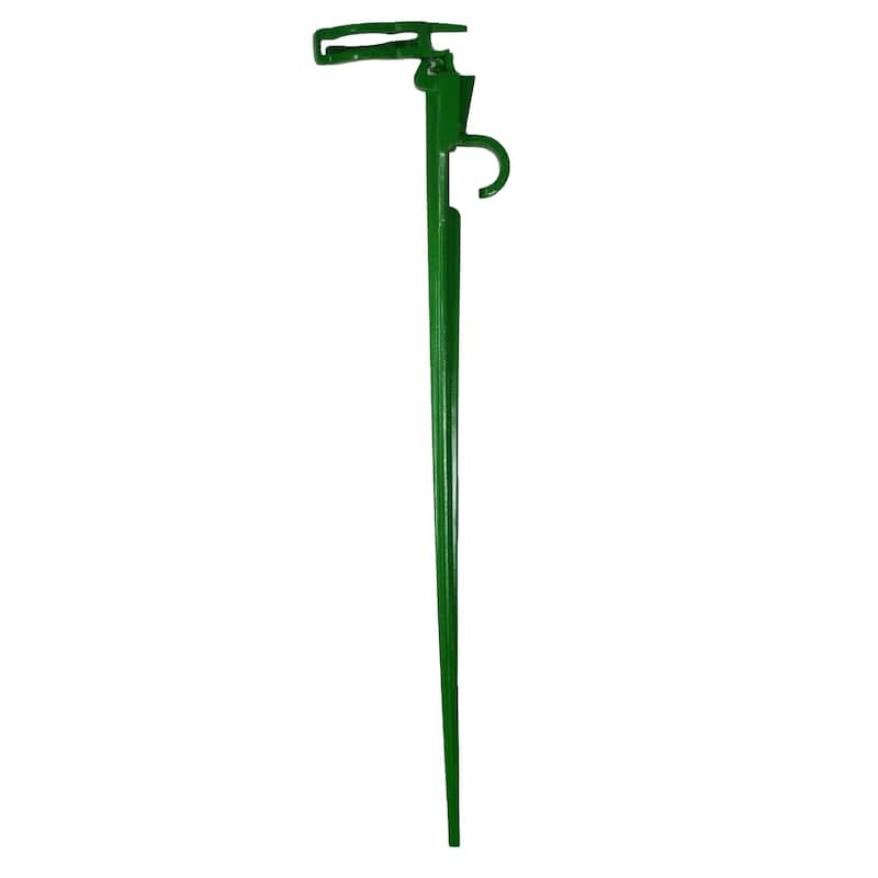Set of 100 Green 2-in-1 Christmas Decors Tie Down Light Stakes- 7.5"