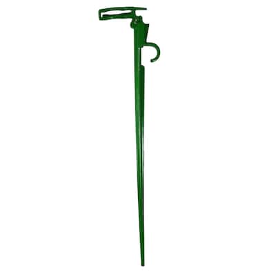 Set of 100 Green 2-in-1 Christmas Decors Tie Down Light Stakes- 7.5"