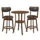 preview thumbnail 7 of 22, Irvi Traditional Rubberwood 3-Piece Barstool Counter Height Dining Set by Furniture of America