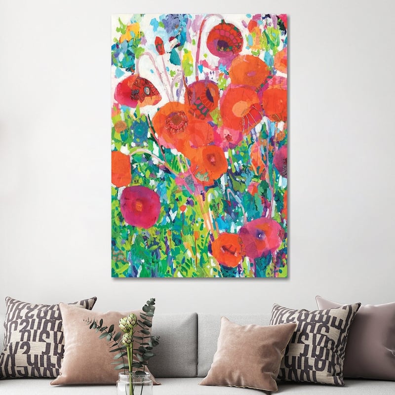 iCanvas "Vivid Poppy Collage I" by Tara Funk Grim Canvas Print
