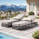 Option Brown Wicker Gray Cushion