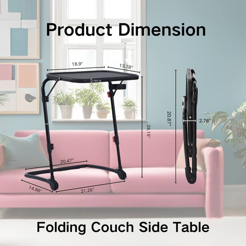 Adjustable Height Kids Writing Desk Durable, Ergonomic Study Table for Children Safe, Easy Clean & Space Saving, Black