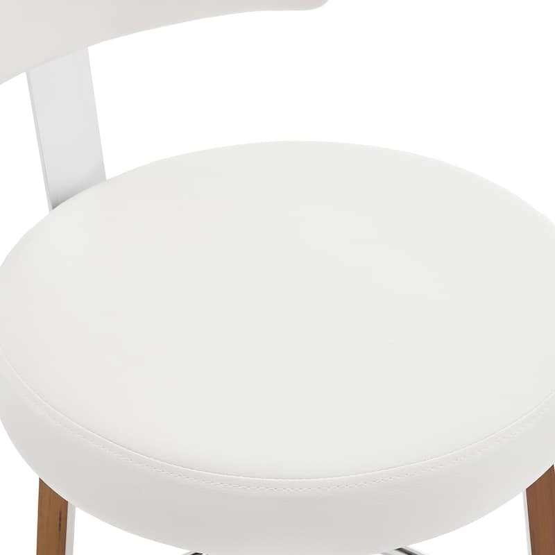 Upholstered Wood Swivel Bar/ Counter Stools, Set of 3
