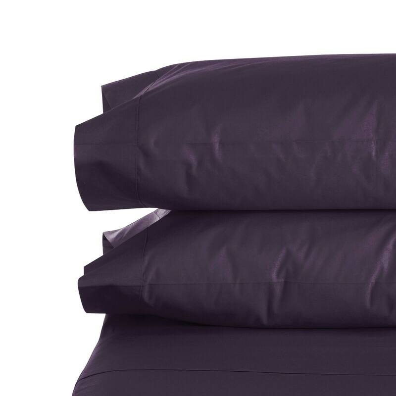 Soft Feel 1800 Soft Pillow Case Set Queen/Standard or King Set of 2 - Eggplant - Queen