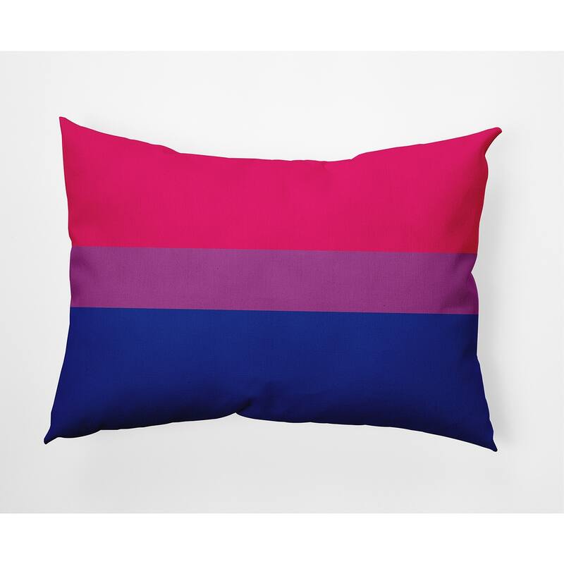 Pride Flag Outdoor Throw Pillow - 14" x 20" - Bisexual