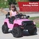 preview thumbnail 5 of 3, 12V Kids Ride On Truck with Remote Control, Spring Suspension - Pink