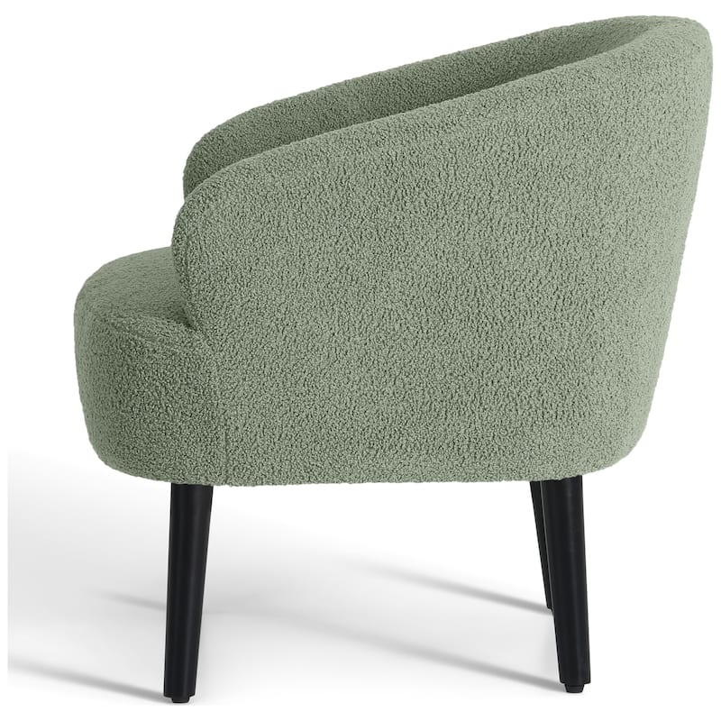 Bayville Sherpa Polyester Upholstered Faux Shearling Barrel Chair - (Set of 2)