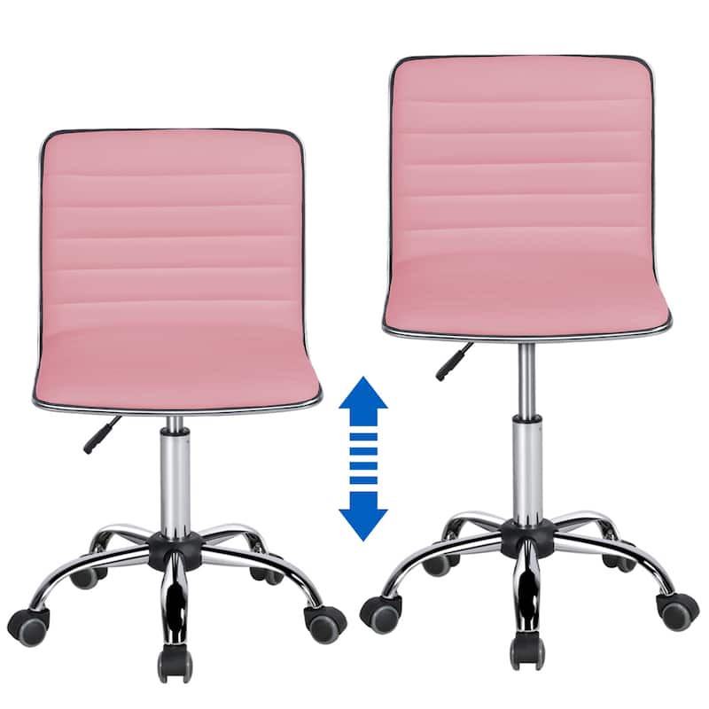 Yaheetech Foam Task Chair with Swivel and Faux Leather Office Chair