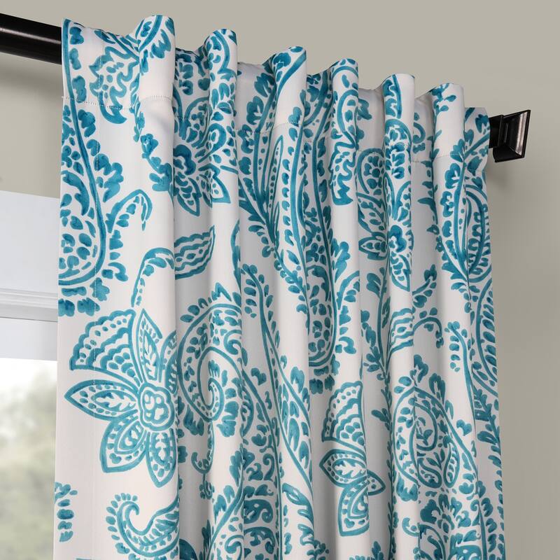 Exclusive Fabrics Tea Time Room Darkening Curtain (2 Panels)