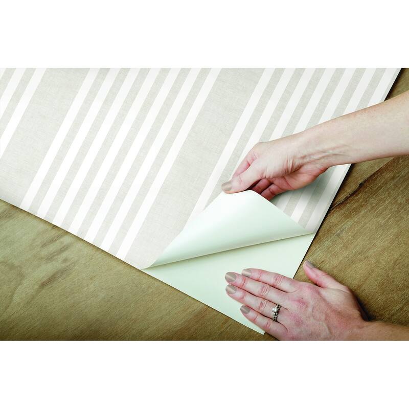 Gresham 20' L x 27" W Stripe Peel and Stick Wallpaper