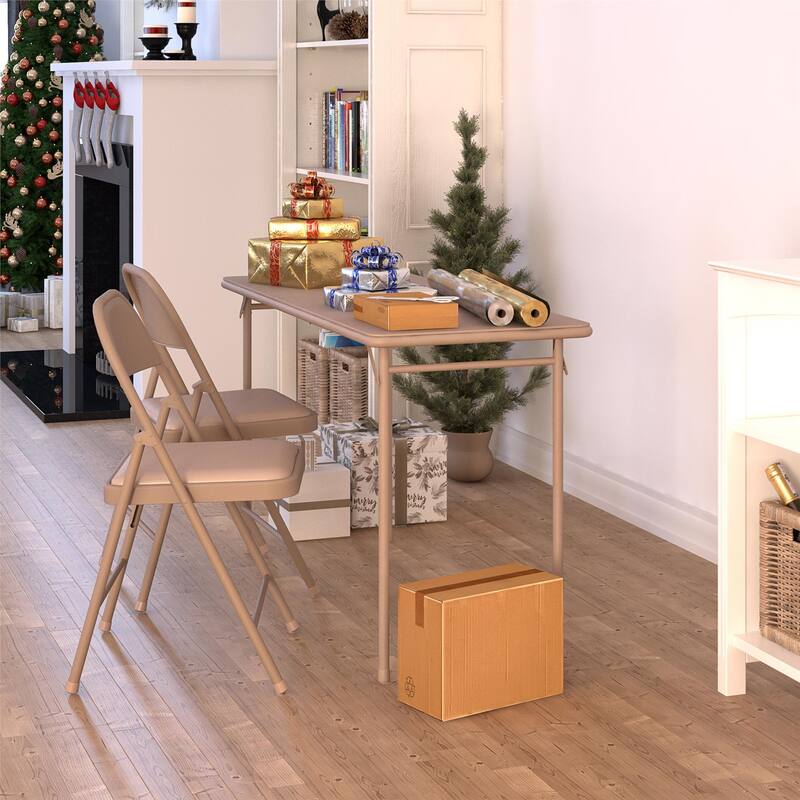 COSCO 20" x 48" Vinyl Top Folding Table