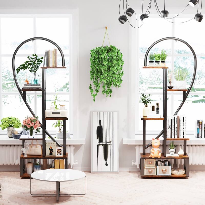 6-tier Patio Flower Rack Plant Stands (Set of 2)