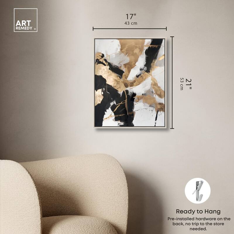 Cracked Gilt II Canvas by Art Remedy