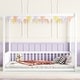 preview thumbnail 3 of 9, Full Size Canopy Bed Floor Bed with Fence, Guardrails