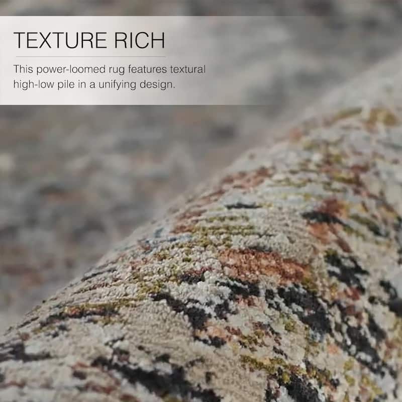 Tawna Oriental Gray/ Black Area Rug