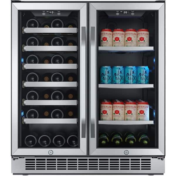 EdgeStar 30 Inch Wide 28 Bottle BuiltIn Dual Zone Beverage Center