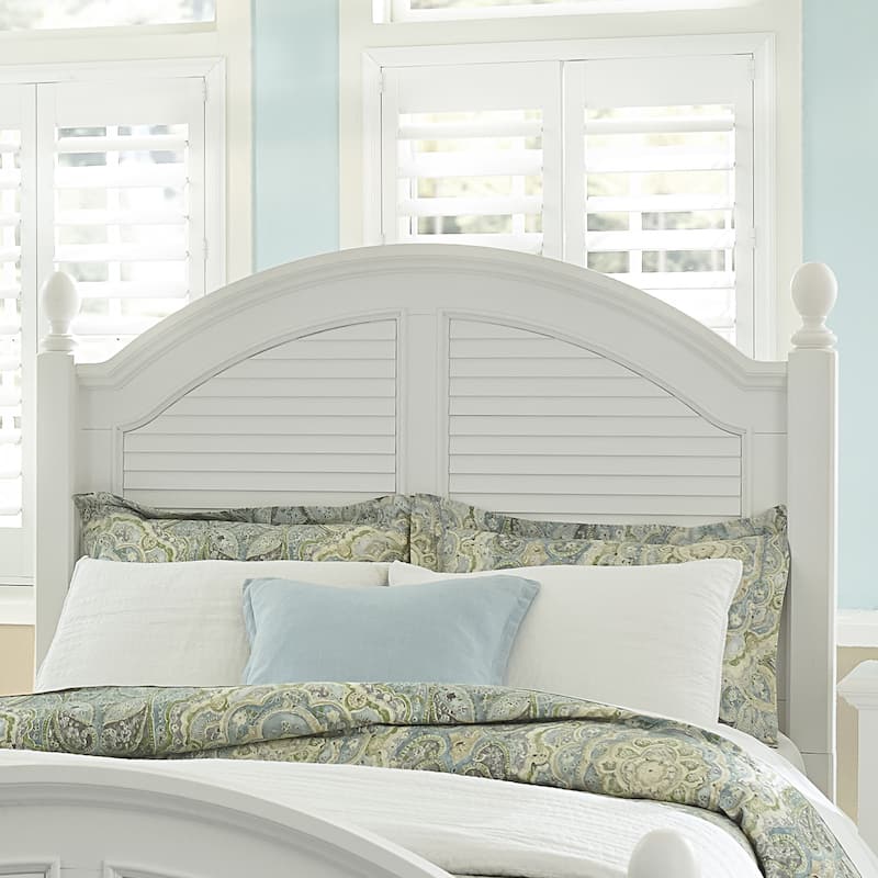 Summer House I Oyster White King Poster Headboard - King