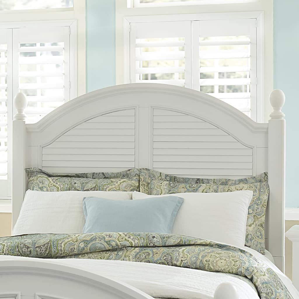 Summer House I Oyster White Queen Poster Headboard