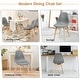 preview thumbnail 6 of 7, Costway Set Of 4 Dining Chair Fabric Cushion Seat Modern Mid Century W/Wood Legs Grey