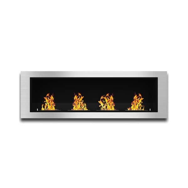 Shop Moda Flame Wraith 64 Inch Ventless Built In Recessed Bio Ethanol Wall Mounted Fireplace On Sale Overstock 30655601