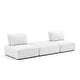 preview thumbnail 109 of 115, Furniture of America Lyndon 3-Piece Modular FSC & OEKO TEX Loveseat Sofa with Ottoman Square Ottoman - White Chenille