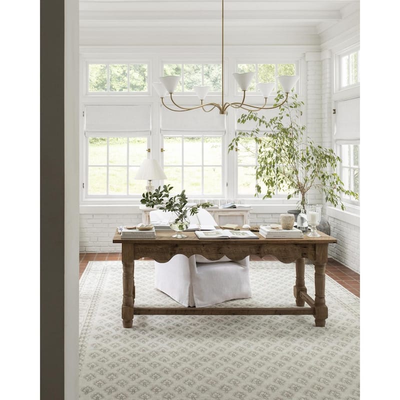Nabela Noor Home x Livabliss Shanti Traditional Area Rug - 2' x 2'11" - Grey