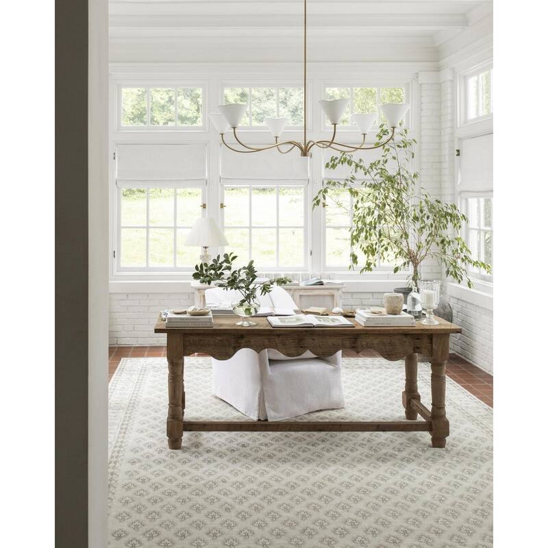 Nabela Noor Home x Livabliss Shanti Traditional Area Rug - 7'10" x 10' - Grey