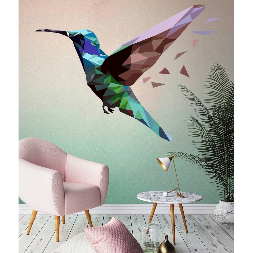 Kolibri Oiseau Bird Flower Fleur Mural Sticker Autocollant r0133