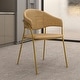 preview thumbnail 8 of 61, Set of 2 Bella Modern Leather or Velvet Upholstered Dining Chair with Gold Stainless Steel Legs for Home Office Kitchen