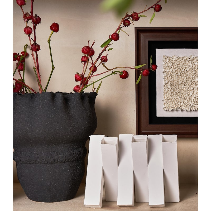 White Matte 3D Printed Ceramic Vase