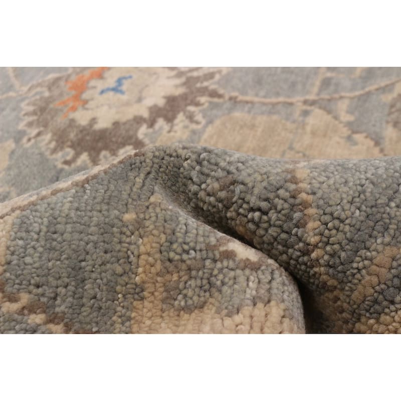 ECARPETGALLERY Hand-knotted Modern Oushak Grey Wool Rug - 8'2 x 10'2